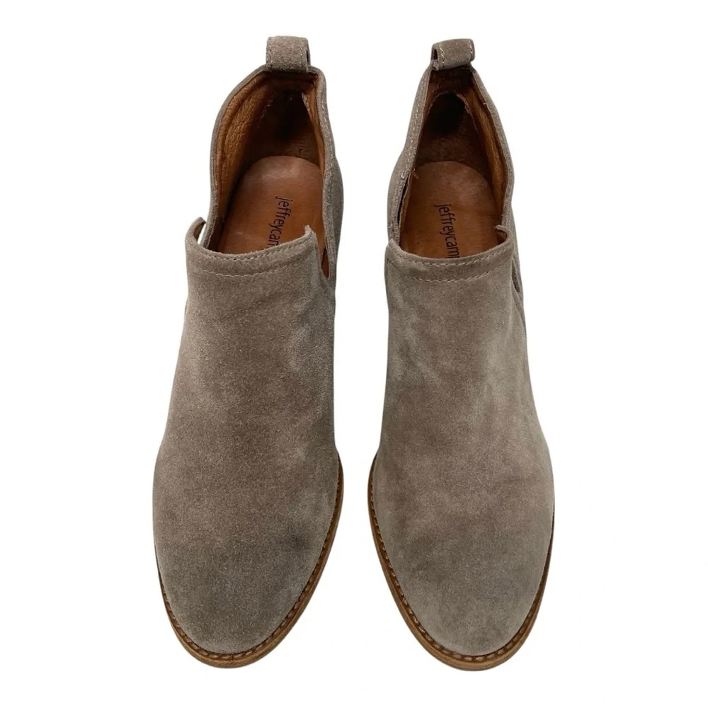 Jeffrey Campbell Rosalee Taupe Gray Suede Leather Ankle Booties Women’s 9.5